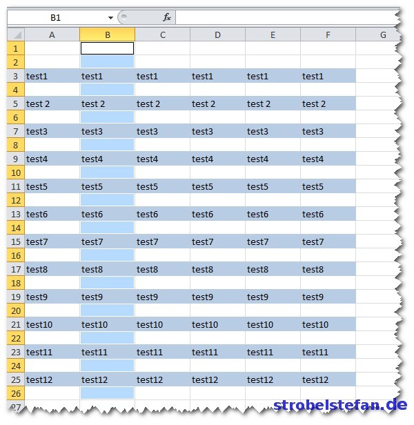 Leere Zeilen aus Excel Tabelle löschen