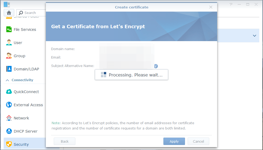 Let´s Encrypt - Zertifikat erstellen