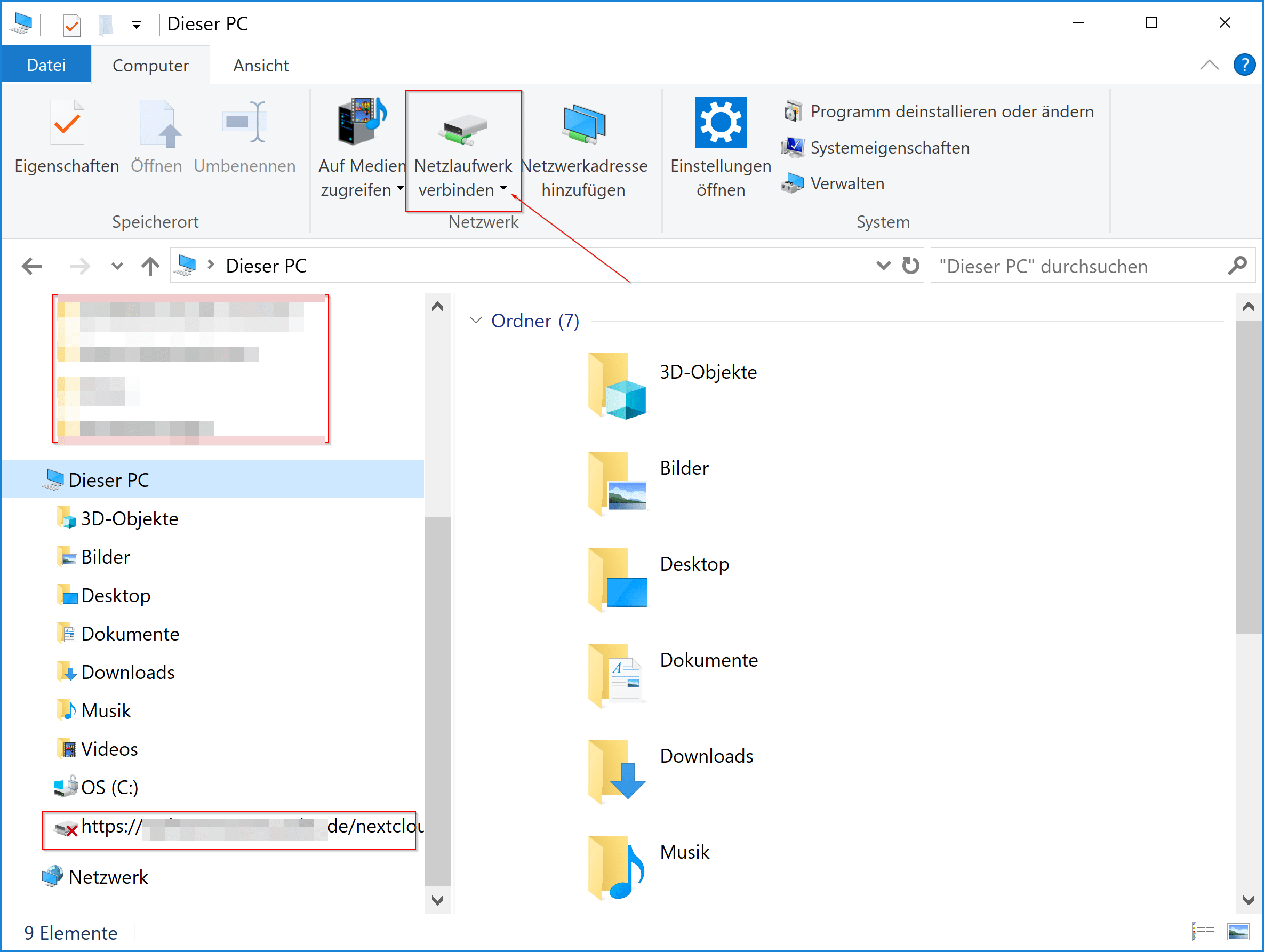 Netxcloud Windows Explorer